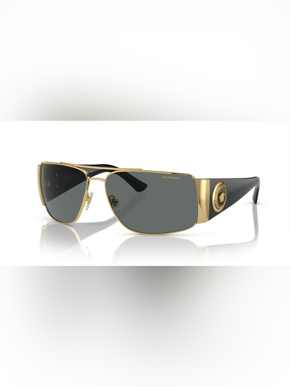 Versace Gold & Black Polarized Designer Sunglasses